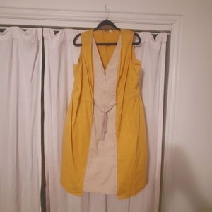 Tahari 18W, casual sleeveless dress